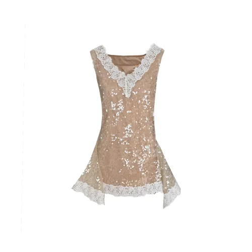 CPAURA Без рукавов Платье Женское Телесного цвета