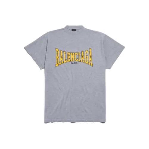 Balenciaga T-Shirt Loose Fit Unisex Gray Баленсиага T-рубашка свободного кроя унисекс серого цвета