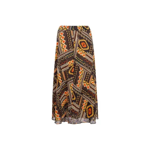 My Teno Повседневный Длинный Юбка Женская Золотисто-Коричневый