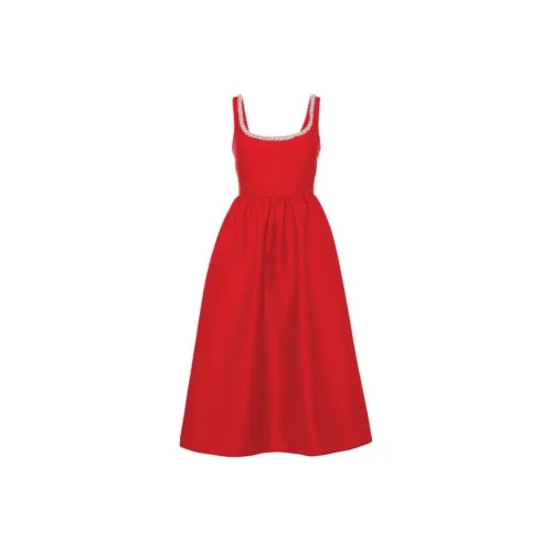 Self Portrait Slip Dress Women's Red Self Portrait Slip Платье Женское Красное