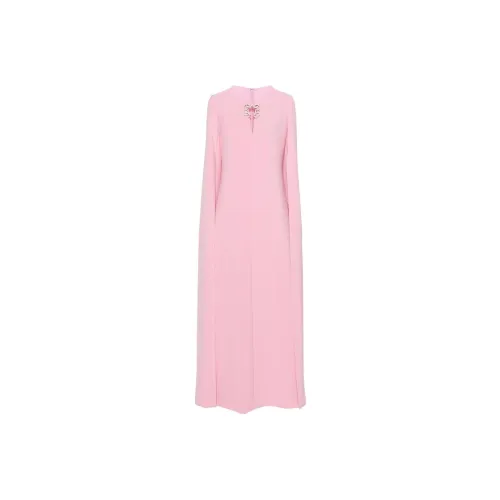 ELIE SAAB Фуксия Женские Длинные Платья с Рукавами