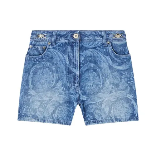 FANSIZHE SS24 Джинсовые шорты Женские Розовый Синий