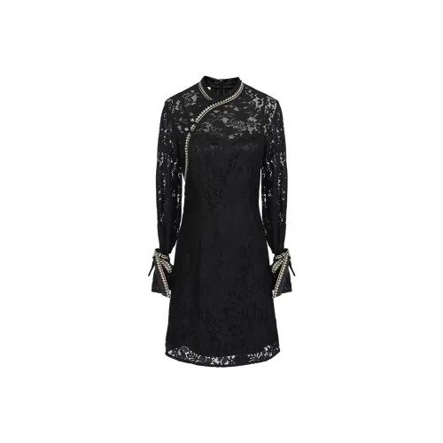 JINYE ORIENTAL Чхонсам Женский Глубокий Черный