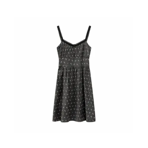 CHUU Slip Платье Женское Черное Серое