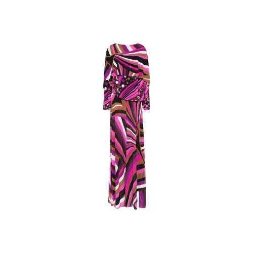 EMILIO PUCCI Многоцветные Женские Длинные Платья с Рукавами