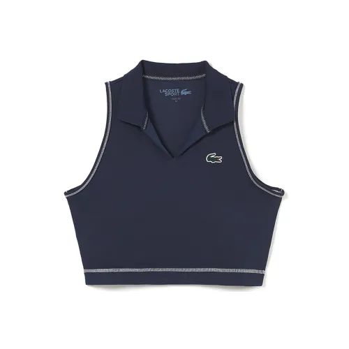 LACOSTE Темно-синие Женские спортивные майки без рукавов