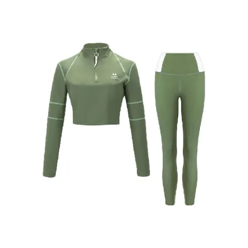 Sumday Athletics Оливково-зеленый + Авокадо-зеленый Женские Повседневные костюмы