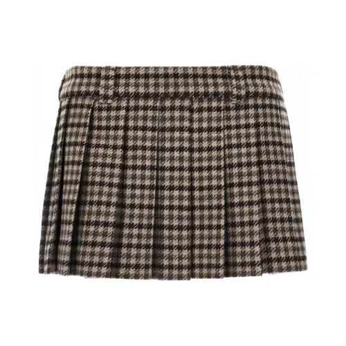 MIU MIU Повседневные короткие юбки Женские Коричневый