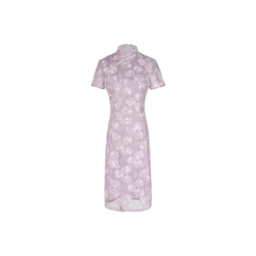 JK&JS Фиолетовый Женские Ципао