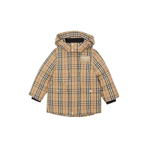 Burberry Детская одежда FW22 Пуховик Архивный бежевый Детский