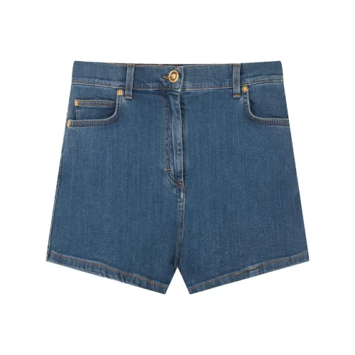 VERSACE Синие Женские Джинсовые Шорты