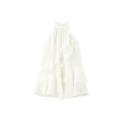 LEDIN Без рукавов Платье Женское Кремовый Бежевый