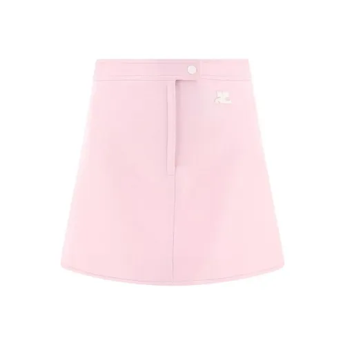 COURREGES Кожаные короткие юбки Женские Розовый