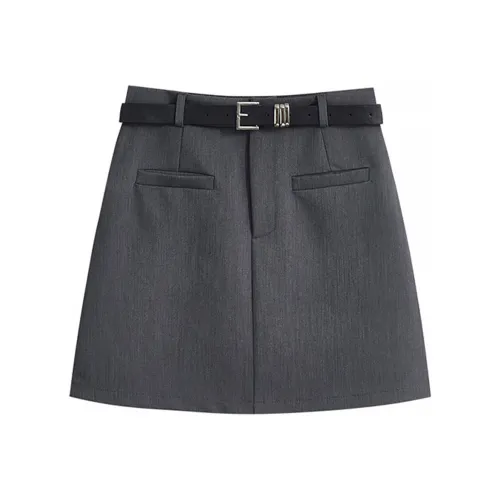 FLIM Повседневные короткие юбки Женские Кофе