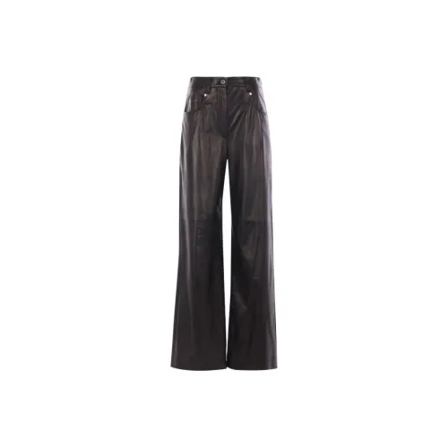 Brunello Cucinelli Черные Женские Кожаные Брюки