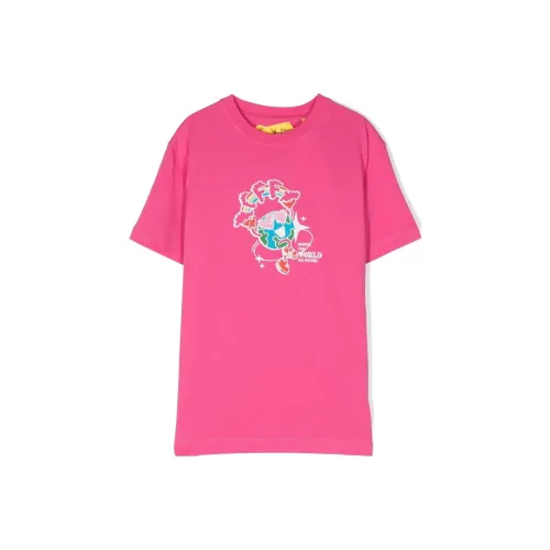 Off Белый Фуксия Kids T Рубашки