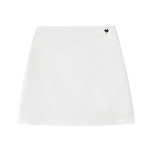 Le Coq Sportif Повседневные короткие юбки женские цвет слоновая кость