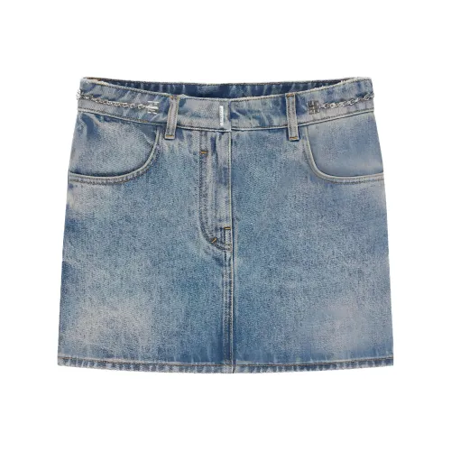 GIVENCHY SS24 Джинсовые короткие юбки Женские Синий