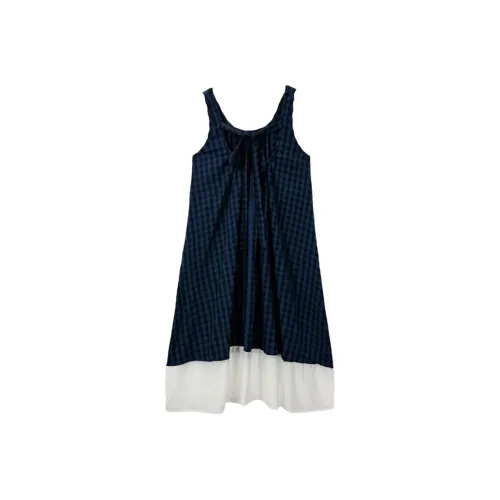 HeartyBite Платье-комбинация Женское Синие Клетка