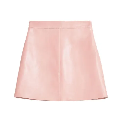 WEEKEND MaxMara Розовые Женские Кожаные Короткие Юбки