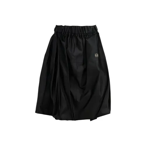 LOEWE FW22 Повседневный Длинный Юбка Женские Черный
