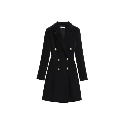 Silky Queen Длинное платье с длинными рукавами женское черное