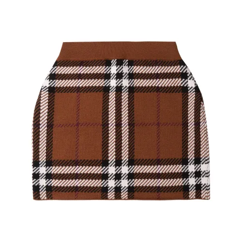 Burberry Березово-коричневый Женские Повседневные Короткие Юбки
