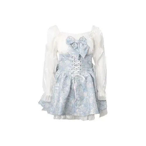 PLAY BUSH Длинное платье с длинными рукавами женское цвет изображения