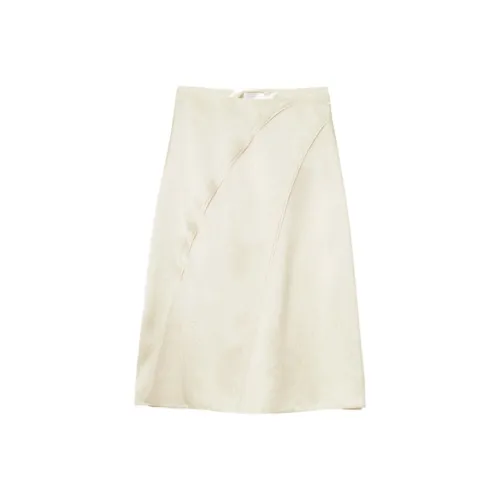 OVV Светло-желтый Однотонный 56 Женские Повседневные длинные юбки