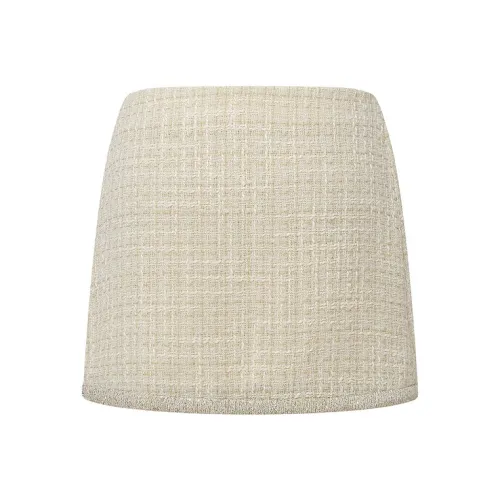 D'zzit Экрю Женские Повседневные Короткие Юбки