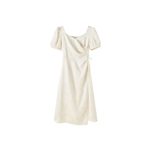 MJ Женские Короткие Платья с Рукавами