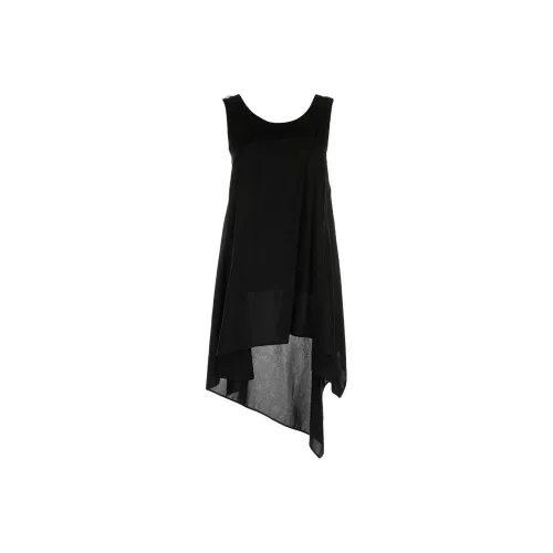 Yohji Yamamoto Черные Женские Платья без Рукавов