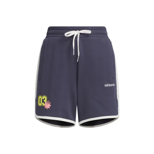 Adidas Originals Ретро CAMP Graphic Shorts Повседневные шорты Женские Темно-синий