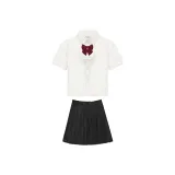 С утяжкой на талии, белый, версия A+, черный, коробка, юбка + красный бант