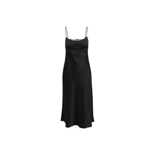 ARITZIA WILFRED Toulouse Satin Dress Slip Dress Women's Black