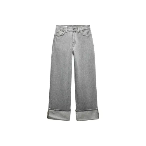 ZARA Серые Женские Джинсы