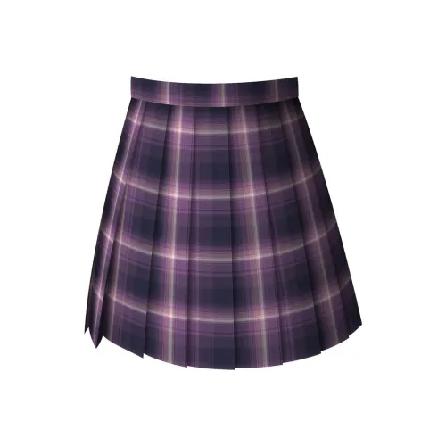 SHENBEI JK Повседневные короткие юбки Женские Фиолетовый