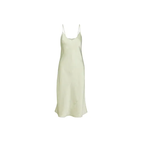 ARITZIA WILFRED ONLY Slip Satin Midi Dress Slip Dress Women's PASTEL Шалфейный Зеленый Светло-Серый Зеленый