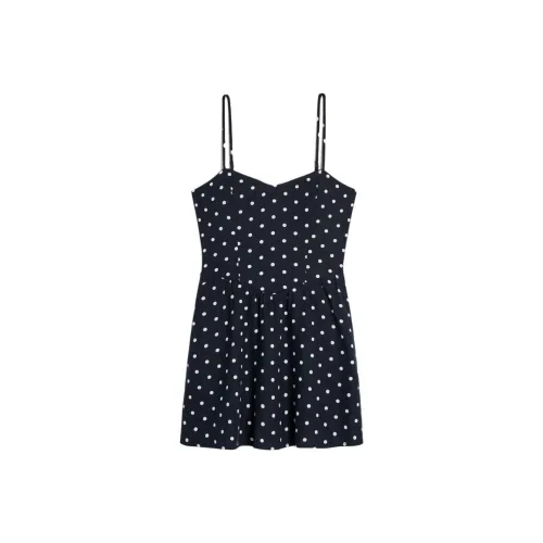 Hollister Slip Платье Женское Морской Синий Точка