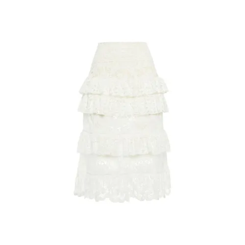 La DOUBLEJ. Повседневный длинный юбка Женская Белая