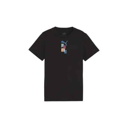 PUMA READY SET BETTER Черный Kids T-рубашки
