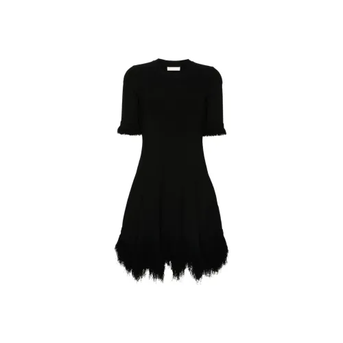 Ulla Johnson SS24 Короткое платье с короткими рукавами женское черное