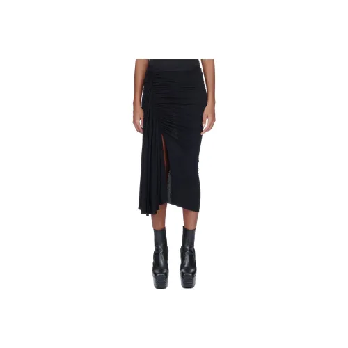 RICK OWENS Черная Женская Повседневная Длинная Юбка