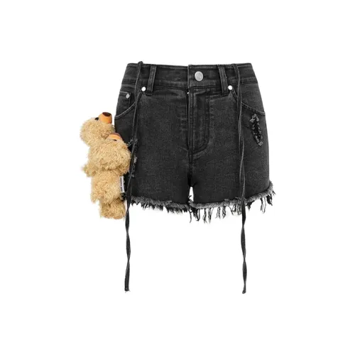 13 DEMARZO Черные Женские Джинсовые Шорты