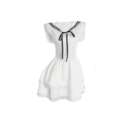 VKXOW Без рукавов Платье Женское Белое