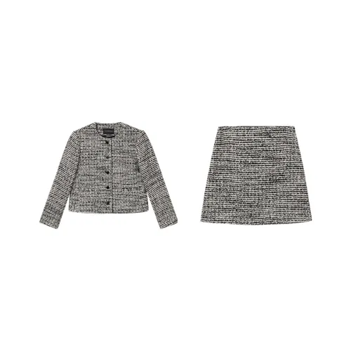 CLUB MONACO Комплект с юбкой Женские Черный Белый