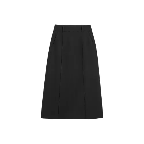 GAP Черные Женские Повседневные Длинные Юбки