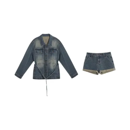 DREAM SEVEN 77 Повседневный костюм женский джинсовый синий