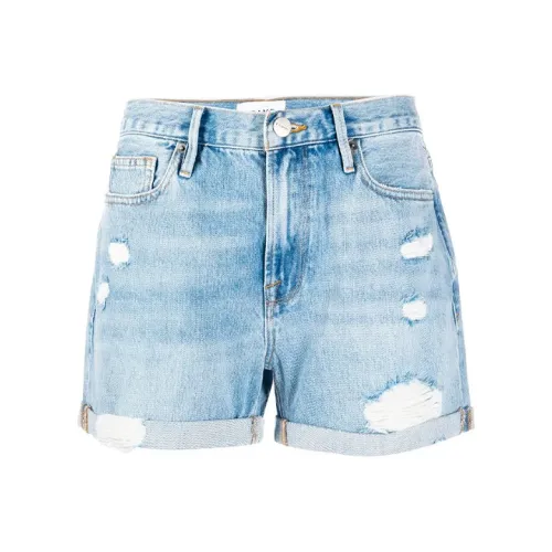 Рамка Синий Женские Джинсовые Шорты