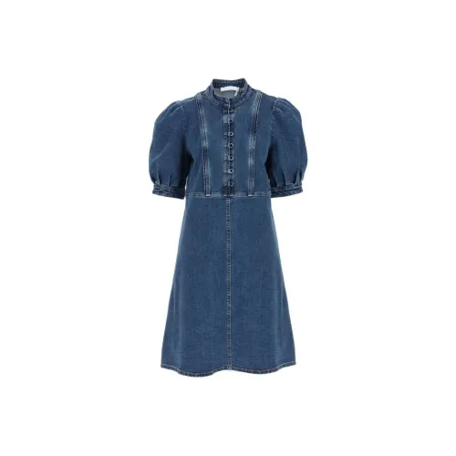 SEE BY CHLOE Синие Женские Джинсовые Короткие Юбки